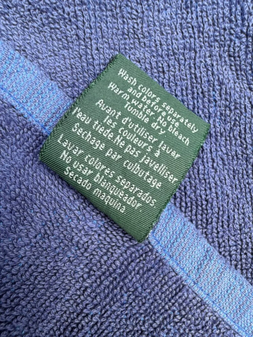 Polo Ralph Lauren Big Pony Blue Colorblock Beach Towel 100% Cotton 40